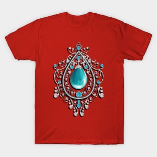 Turquoise jewelry blue color T-Shirt